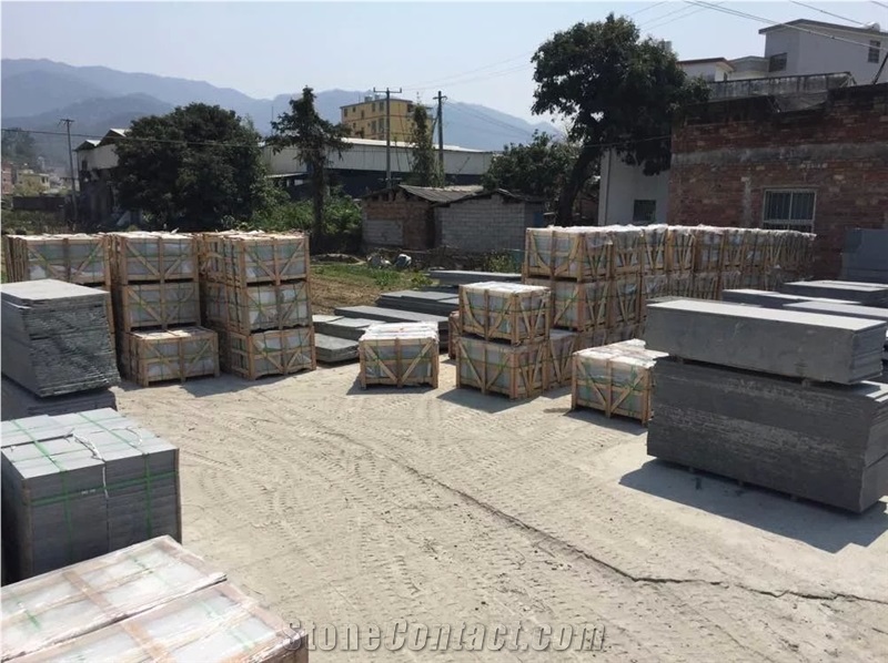 Flamed Granite Stairs Riser/Grey G654 Granite Stair Treads/China Granite Steps