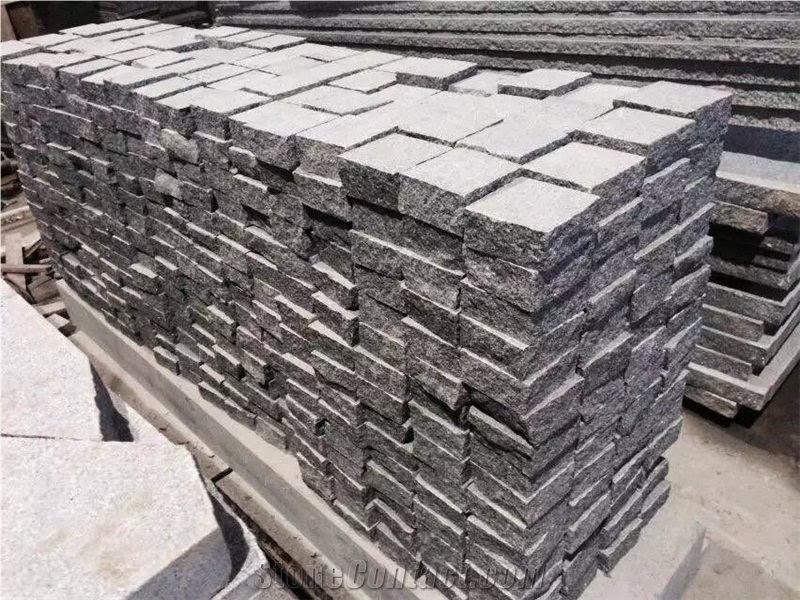 Flamed Surface Cube Stone/10x10cm Granite Chinese G654/Driveway Paving Stone