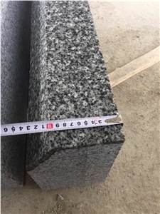 Flamed Zhangpu Black Granite Landscaping Stones Kerb Stone, Chinese Curbstone, Black Granite Road Stone