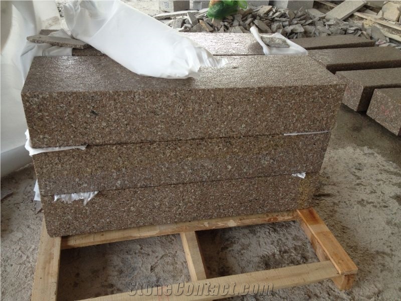 G648 Flamed Granite Kerbstones/Zhangpu Red Flamed Granite Kerbstone/G648 Granite Curbstone