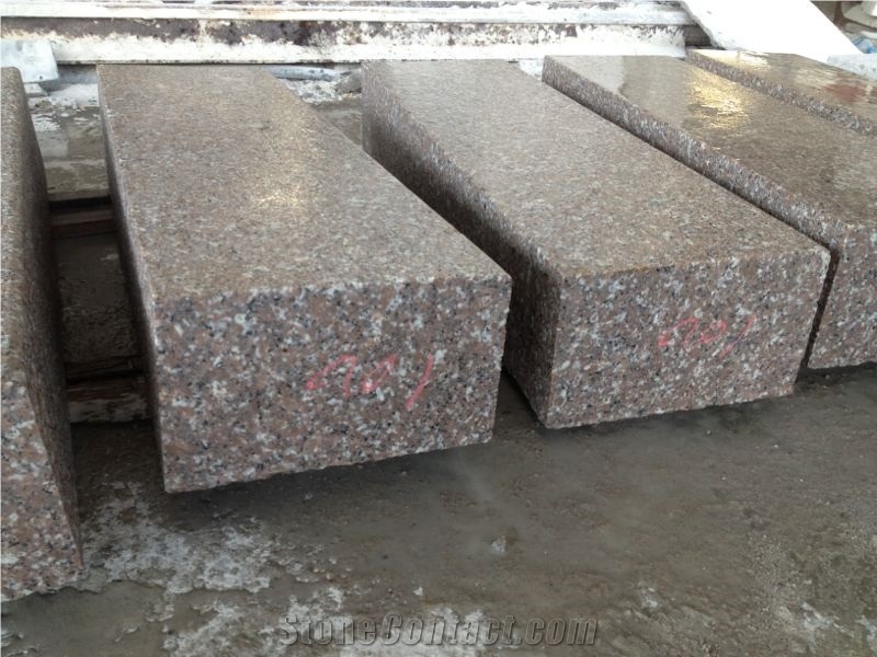 G648 Flamed Granite Kerbstones/Zhangpu Red Flamed Granite Kerbstone/G648 Granite Curbstone
