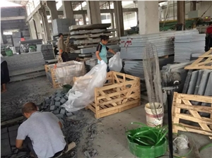 G654 Flamed Cobble Stone/Padang Dark Granite Cube Stone/Impala Black Flamed Pavers/Sesame Black Floor Covering