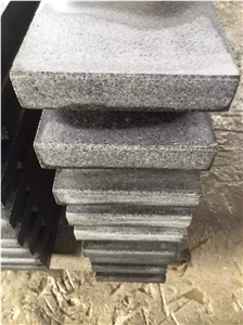 G654 Flamed Steps and Window Sills /Impala Black Flamed Staircase/Sesame Black Flamed Stair Rise/Padang Dark Flamed Stair Riser