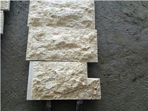 G682 Granite Mushroom Stone, Yellow Rust Granite Mushroomed Cladding, Split Face Mushroom Stone G682 Granite