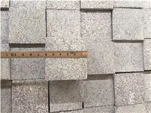 Grey G654 Paving Stones/China Granite Patio Pavers/Flamed Surface Cube Stone