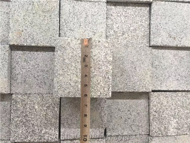 Grey G654 Paving Stones/China Granite Patio Pavers/Flamed Surface Cube Stone