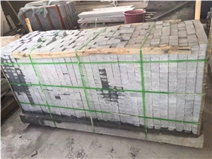 Grey G654 Paving Stones/China Granite Patio Pavers/Flamed Surface Cube Stone