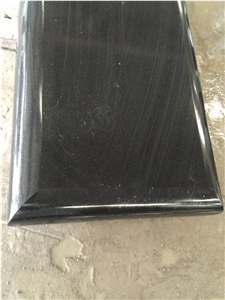 Landscaping Stones Bench & Table Shanxi Black Granite, Absolute Black Granite Garden Bench, Black Granite Garden Tables