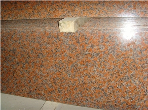 Maple Red Granite Building Stones Stairs & Steps, Polished Red Granite Staircase, Chinese Red Granite Stair Riser