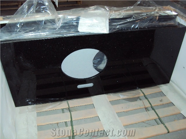 Polished Black Galaxy Bath Top, Star Galaxy Granite Vanity Top