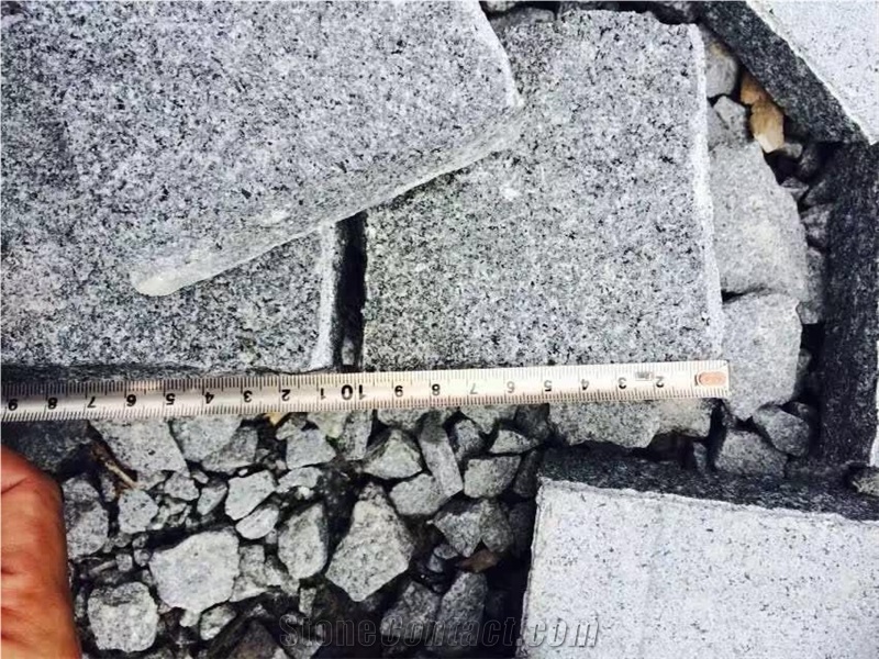 Splitfaced Cube Stone & Pavers G654 Granite, Padang Dark Granite Cobble Stone