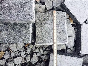 Splitfaced Cube Stone & Pavers G654 Granite, Padang Dark Granite Cobble Stone