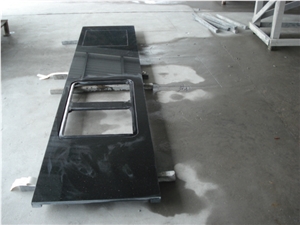 Star Galaxy Granite Kitchen Countertops, Black Galaxy Granite Kitchen Worktops, Polished Stargate Granite Countertops