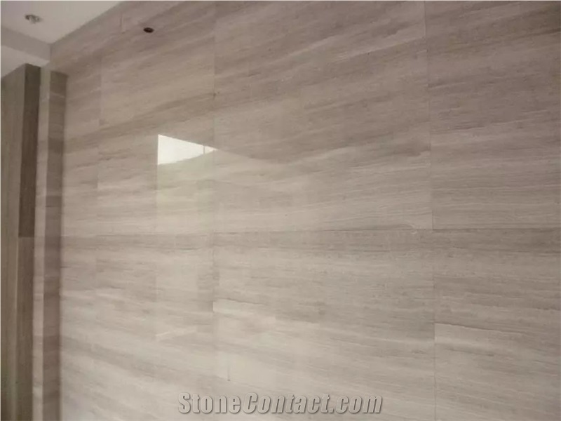 White Wooden Marble Tiles & Slabs, Guizhou Wooden Marble Wall Covering Tiles, China Wood Marble Tiles