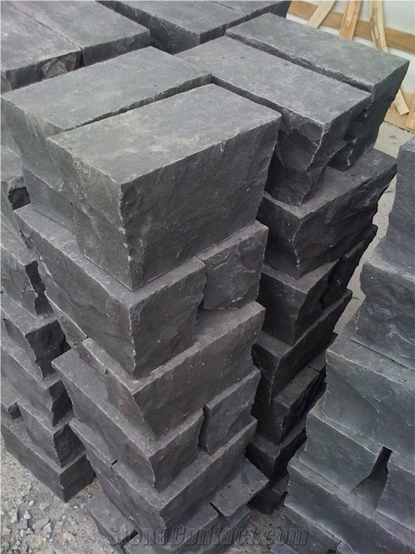 Zhangpu Black Granite Landscaping Stones Cube Stone & Pavers, Zhangpu Dark Granite Walkway Pavers, 20x10 G685 Granite Patio Pavers