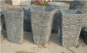 Blue Granite Hand Carved Stone Decorative Water Feature