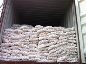 Hot Sale Tumbled Snow White Pebble Stone for Landscaping and Decoration, Snow White Mechaism Stone Pebble