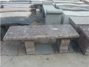 Lithosporic Granite Polished Garden Bench ,Outdoor Carved Stone Bench in Garden