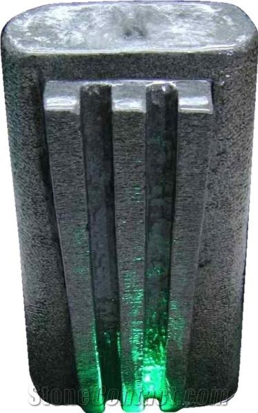 Natural Garden Stone Water Fountain with Led Light,Decorative Water Feature in Garden
