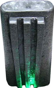 Natural Garden Stone Water Fountain with Led Light,Decorative Water Feature in Garden