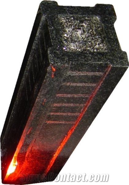Natural Garden Stone Water Fountain with Led Light,Decorative Water Feature in Garden