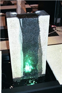 Natural Garden Stone Water Fountain with Led Light,Decorative Water Feature in Garden
