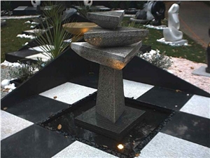 Natural Garden Stone Water Fountain with Led Light,Decorative Water Feature in Garden