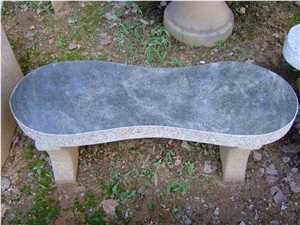 Natural Stone Hand Carved Stone Garden Bench in Landscaping , Granite Carved Bench and Chair in Park