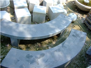 Natural Stone Hand Carved Stone Garden Bench in Landscaping , Granite Carved Bench and Chair in Park