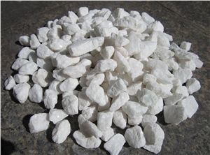 Pure White Natural Crushed River Stone, White Stone Gravel in Garden
