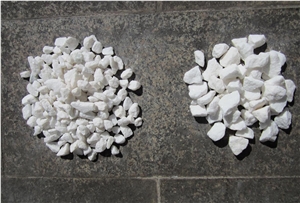 Pure White Natural Crushed River Stone, White Stone Gravel in Garden