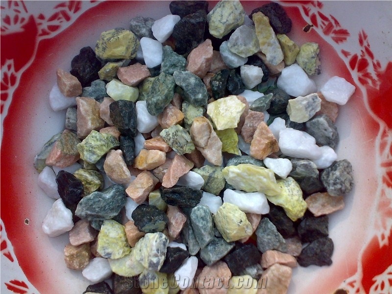 Pure White Natural Crushed River Stone, White Stone Gravel in Garden