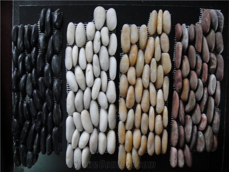 Standing Pebble Mosaic Tile, Stacked Pebble Tile,Swimming Pool Tile
