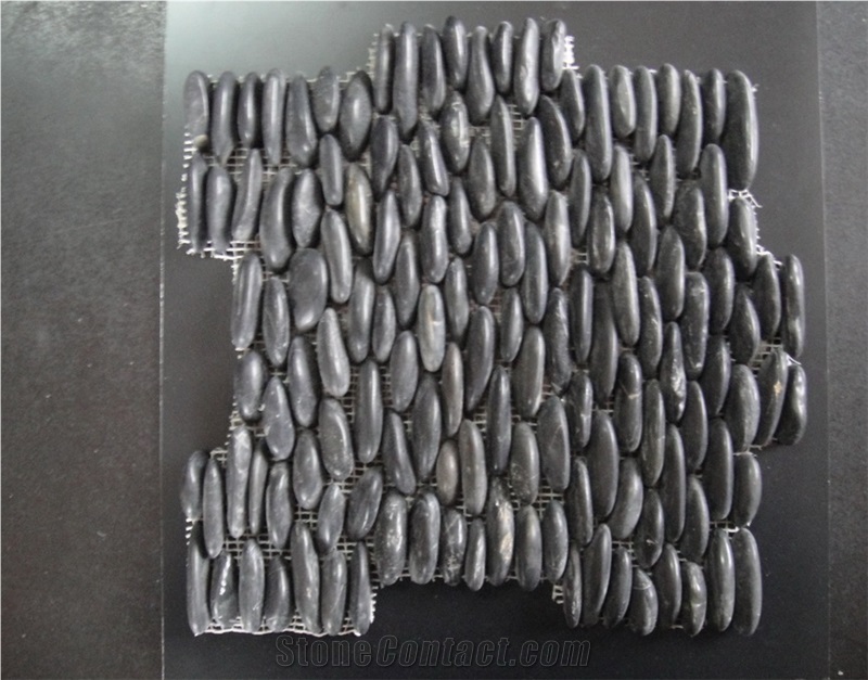 Standing Pebble Mosaic Tile, Stacked Pebble Tile,Swimming Pool Tile