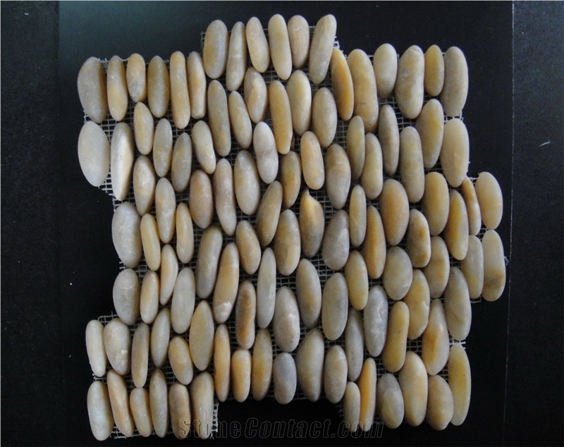 Standing Pebble Mosaic Tile, Stacked Pebble Tile,Swimming Pool Tile