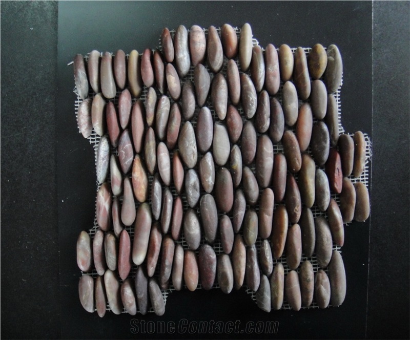 Standing Pebble Mosaic Tile, Stacked Pebble Tile,Swimming Pool Tile