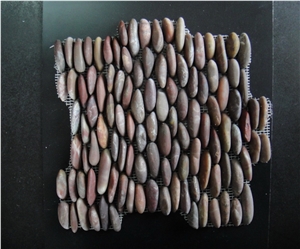 Standing Pebble Mosaic Tile, Stacked Pebble Tile,Swimming Pool Tile