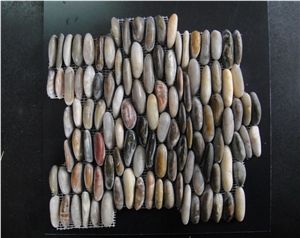 Standing Pebble Mosaic Tile, Stacked Pebble Tile,Swimming Pool Tile