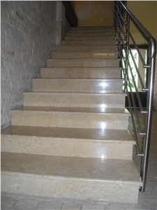 Silit Light Limestone Polished Staircase