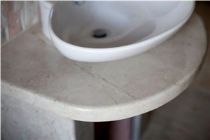 Silit Limestone Bullnosed Edge Pedestal Vanity Top
