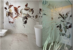Marble Inlay Custom Bath Design