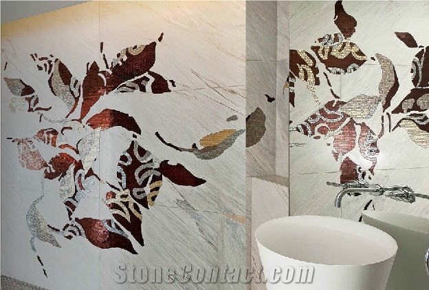Marble Inlay Custom Bath Design
