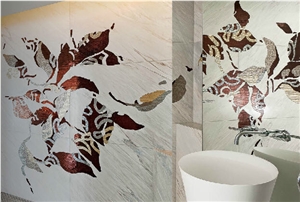 Marble Inlay Custom Bath Design