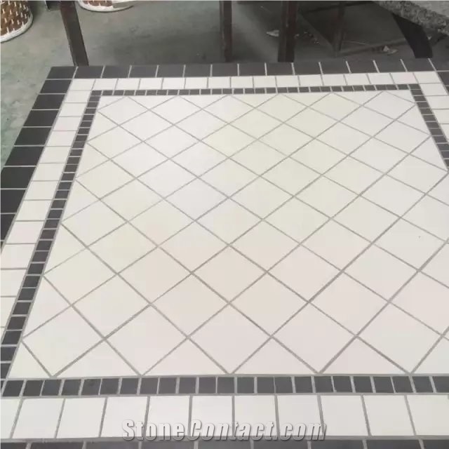 Stone Table, Ariston White Marble Work Tops, Mosaic Tabletops
