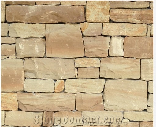 Brown County Rubble Layed in a Dry-Stack Patter