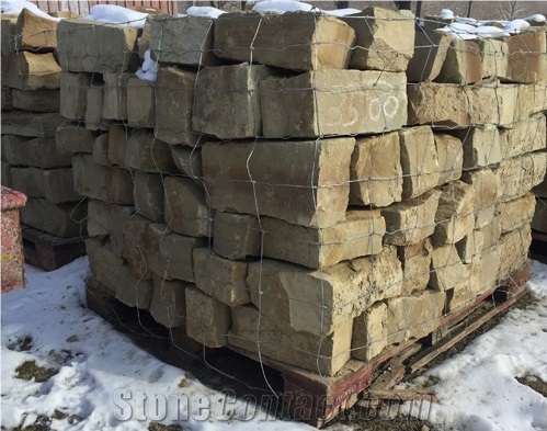 Brown County Rubble Layed in a Dry-Stack Patter
