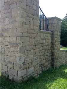 Brown County Rubble Layed in a Dry-Stack Patter