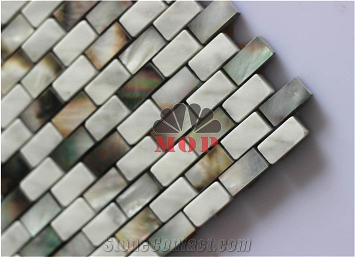 Big Clearance Marble Shell Mosaic Veneer Villa