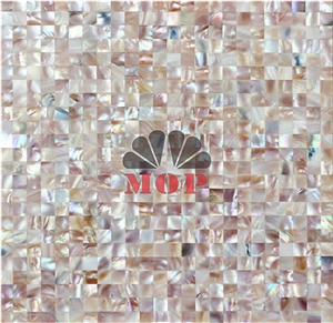 Tumbled Finishing Material Pink Shell Mosaic Balcony