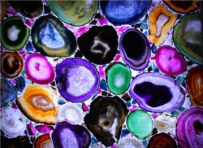 Wall Decoration Colors Agate Stone Slab Semiprecious Stone Slab